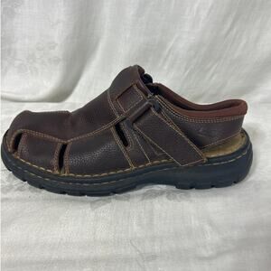 Skechers Leather Fisherman Sandals 9 Brown Strap On Y2K Style